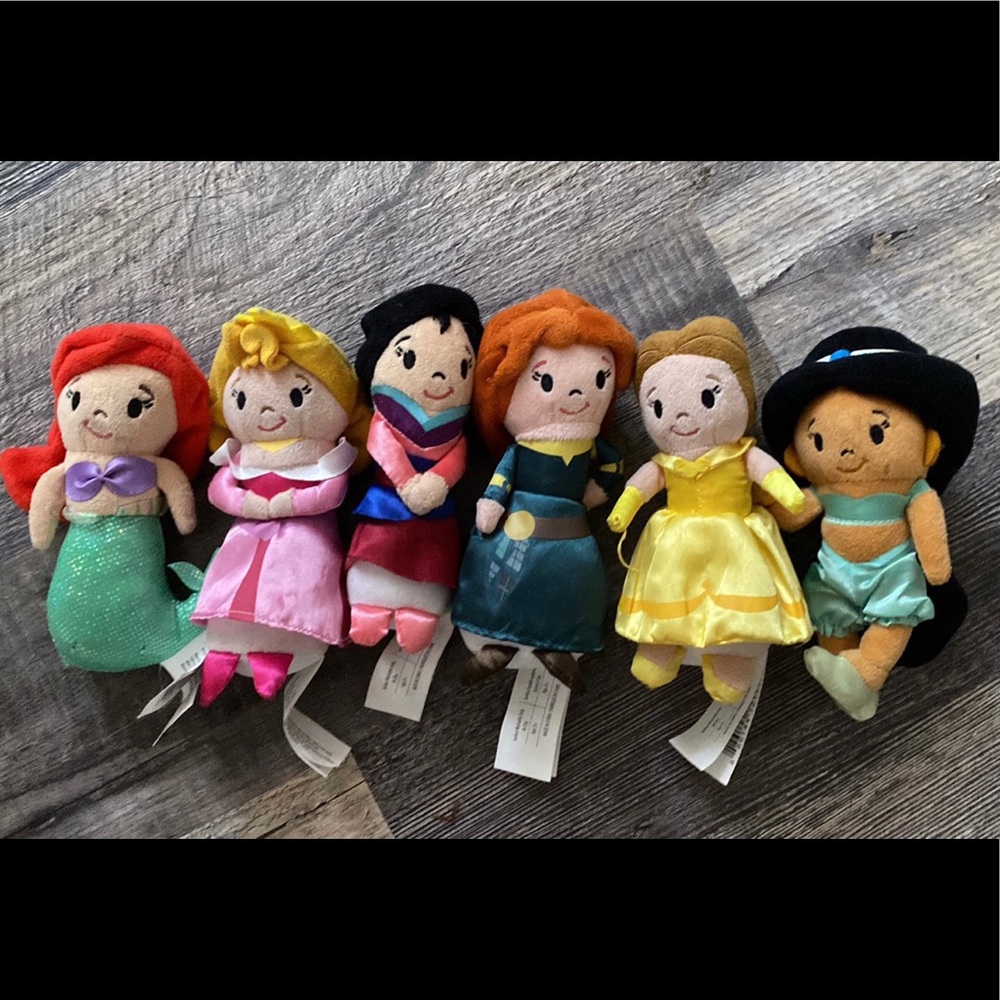 Plush Disney princess dolls set of 6